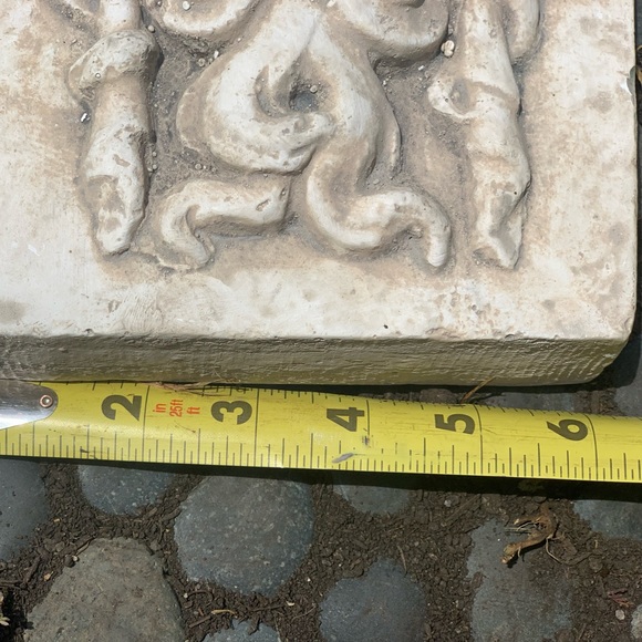 Vintage concrete marble look Green Man mystical garden plaque gothic - Picture 7 of 7